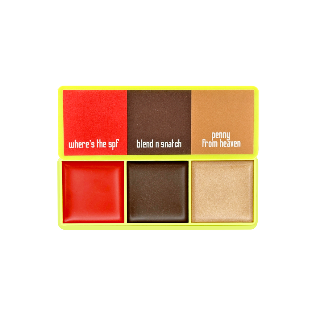 Mini Curve Case Cream Blusher, Bronzer & Highlighter Paletter Palette