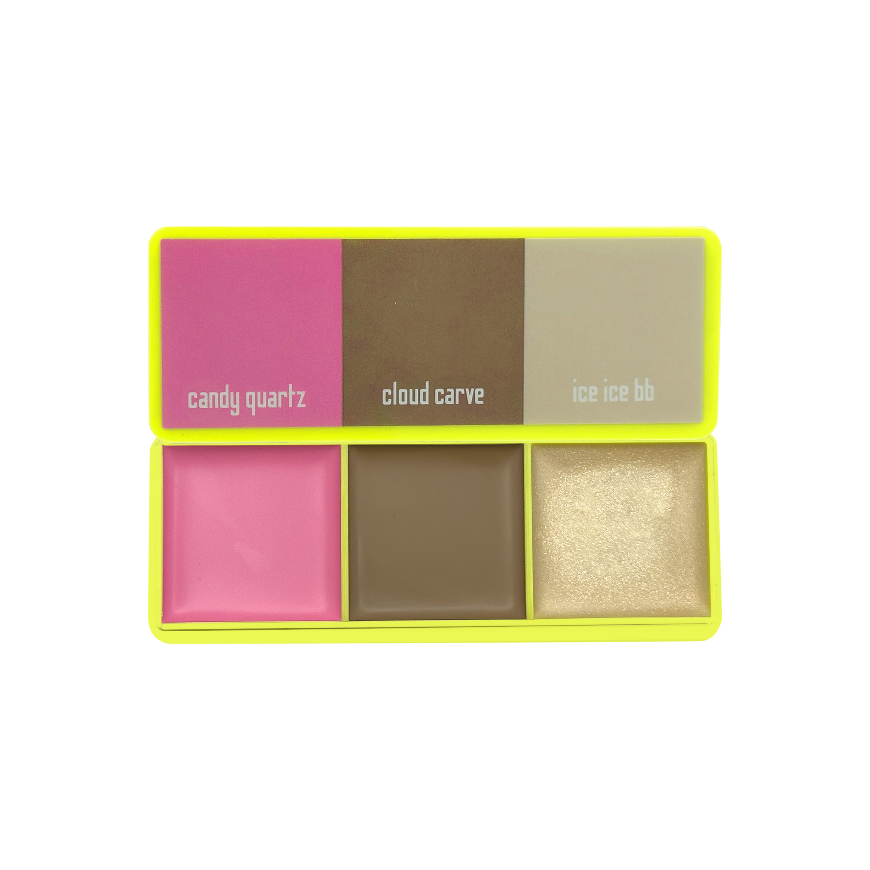 Mini Curve Case Cream Blusher, Bronzer & Highlighter Paletter Palette
