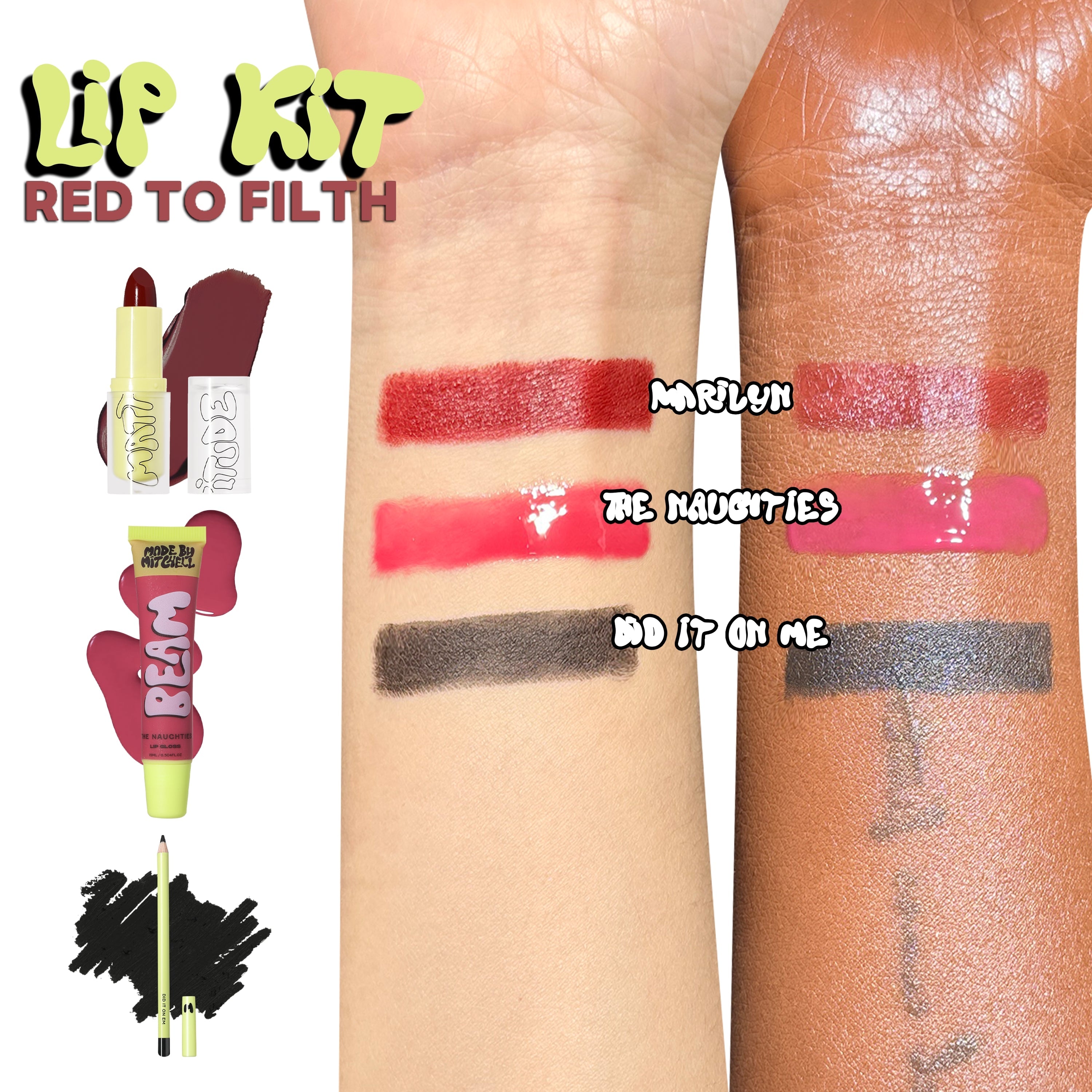 Mattitude Lip Kits - 3 Piece Lip Kit