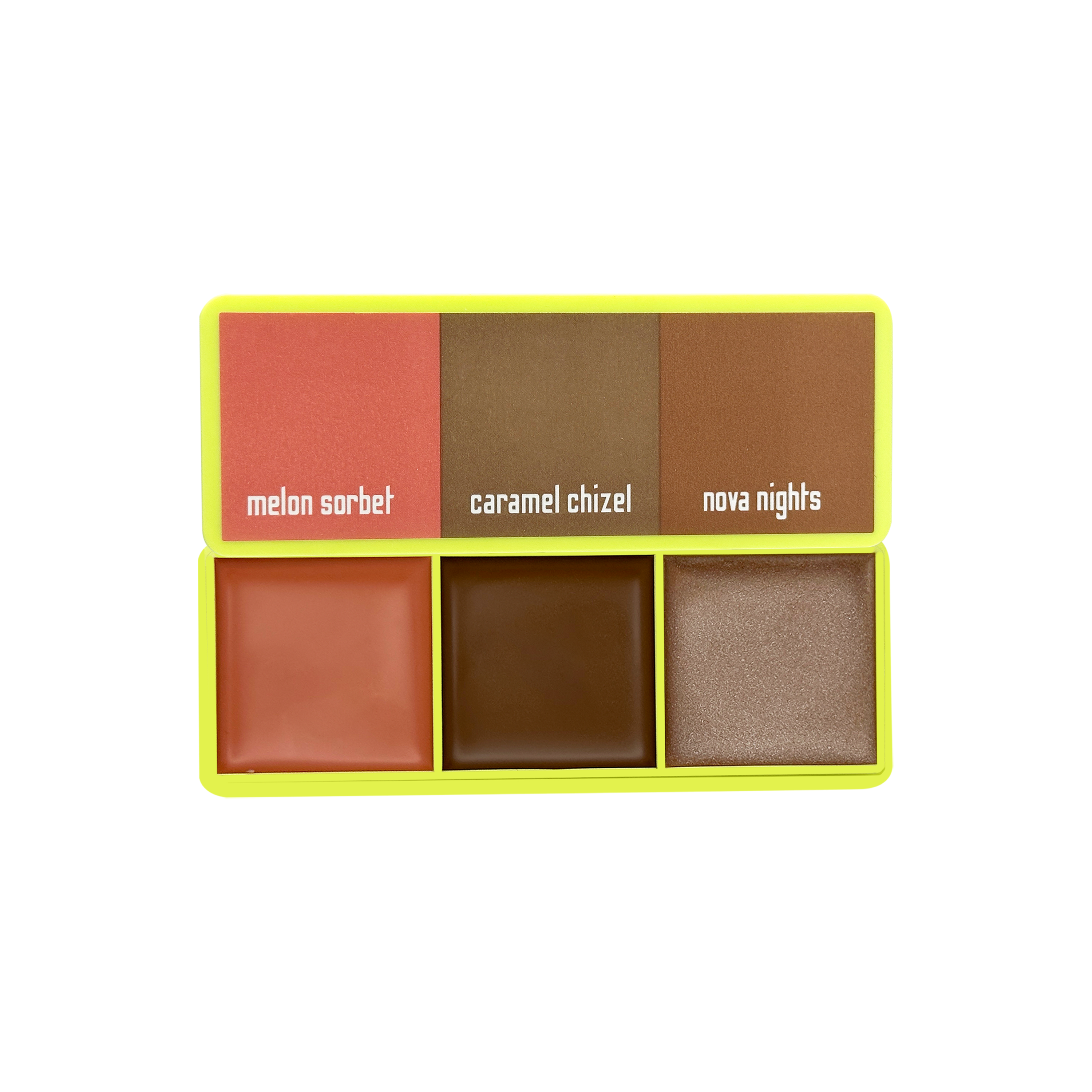 Mini Curve Case Cream Blusher, Bronzer & Highlighter Paletter Palette