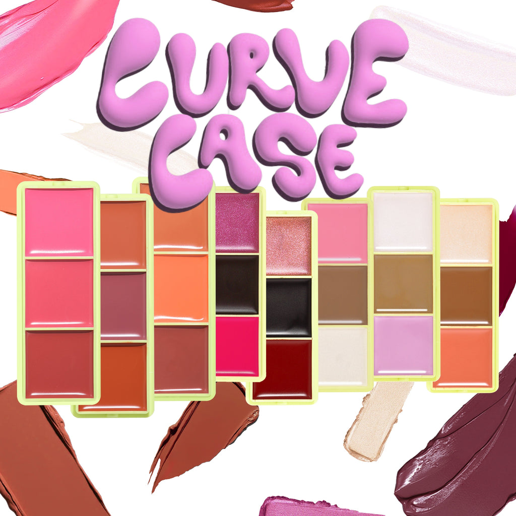 Mini Curve Case Cream Blusher, Bronzer & Highlighter Paletter Palette